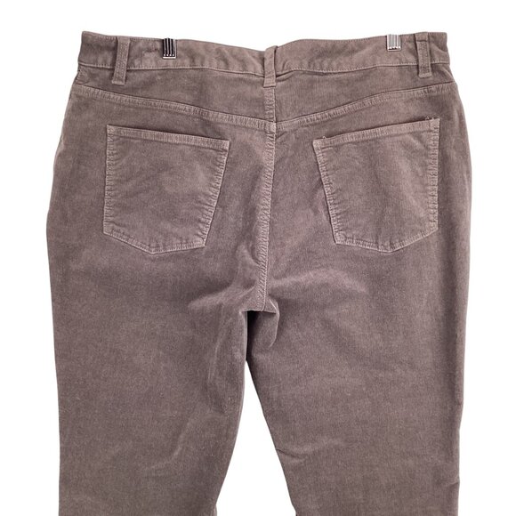 Talbots Womens Taupe Brown Corduroy Pants Size 16W Straight leg SImply Flatterin - Picture 6 of 10